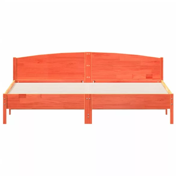 viaszbarna tömör fenyőfa ágy matrac nélkül 180 x 200 cm