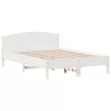 fehér tömör fenyőfa ágy matrac nélkül 160 x 200 cm