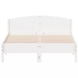 fehér tömör fenyőfa ágy matrac nélkül 150 x 200 cm