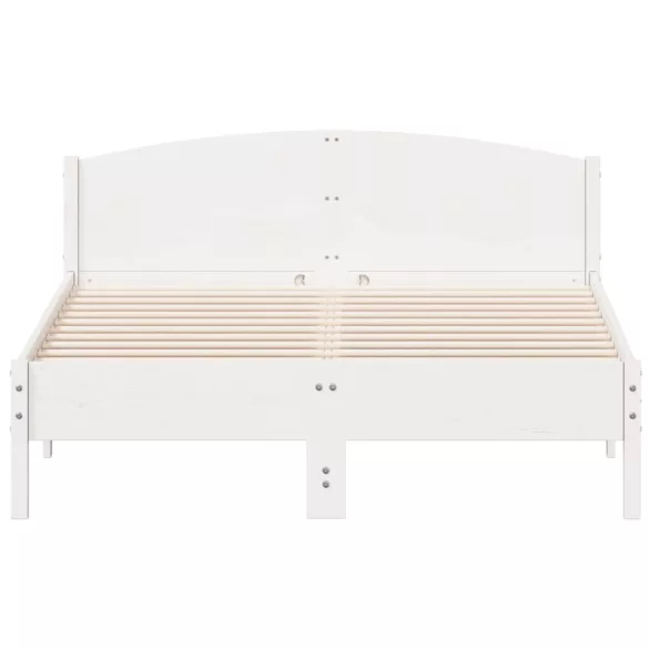 fehér tömör fenyőfa ágy matrac nélkül 150 x 200 cm