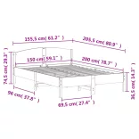 viaszbarna tömör fenyőfa ágy matrac nélkül 150 x 200 cm