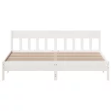 fehér tömör fenyőfa ágy matrac nélkül 200 x 200 cm