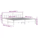 viaszbarna tömör fenyőfa ágy matrac nélkül 200 x 200 cm
