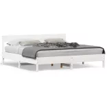 fehér tömör fenyőfa ágy matrac nélkül 180 x 200 cm