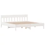 fehér tömör fenyőfa ágy matrac nélkül 180 x 200 cm