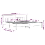 fehér tömör fenyőfa ágy matrac nélkül 180 x 200 cm