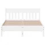 fehér tömör fenyőfa ágy matrac nélkül 160 x 200 cm