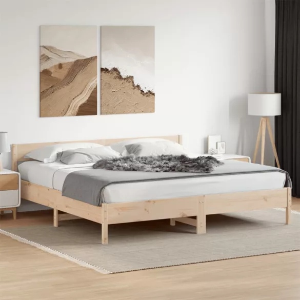 tömör fenyőfa ágy matrac nélkül 200 x 200 cm