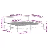 tömör fenyőfa ágy matrac nélkül 200 x 200 cm