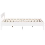 fehér tömör fenyőfa ágy matrac nélkül 200 x 200 cm