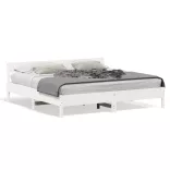 fehér tömör fenyőfa ágy matrac nélkül 180 x 200 cm