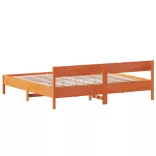 viaszbarna tömör fenyőfa ágy matrac nélkül 180 x 200 cm