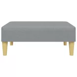 2személyes világosszürke bársony kanapéágy párnával/lábtartóval