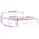 fehér tömör fenyőfa ágy matrac nélkül 200 x 200 cm