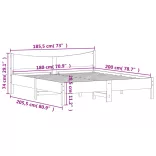 viaszbarna tömör fenyőfa ágy matrac nélkül 180 x 200 cm