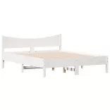 fehér tömör fenyőfa ágy matrac nélkül 150 x 200 cm