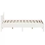 fehér tömör fenyőfa ágy matrac nélkül 150 x 200 cm