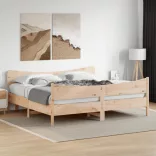 tömör fenyőfa ágy matrac nélkül 200 x 200 cm