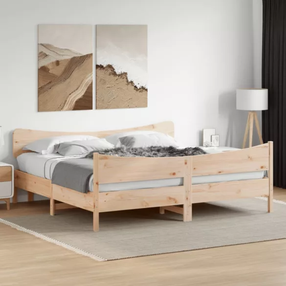 tömör fenyőfa ágy matrac nélkül 200 x 200 cm