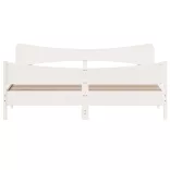 fehér tömör fenyőfa ágy matrac nélkül 200 x 200 cm