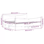 fehér tömör fenyőfa ágy matrac nélkül 200 x 200 cm