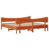 viaszbarna tömör fenyőfa ágy matrac nélkül 200 x 200 cm