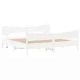 fehér tömör fenyőfa ágy matrac nélkül 180 x 200 cm