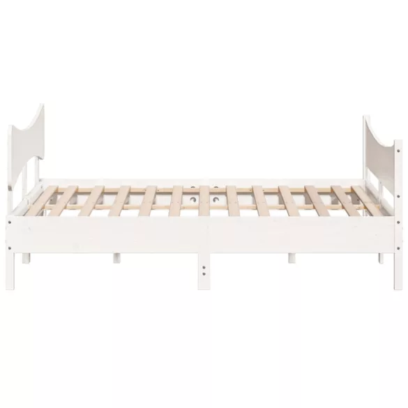 fehér tömör fenyőfa ágy matrac nélkül 180 x 200 cm