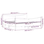 viaszbarna tömör fenyőfa ágy matrac nélkül 180 x 200 cm