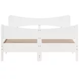 fehér tömör fenyőfa ágy matrac nélkül 150 x 200 cm