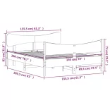 fehér tömör fenyőfa ágy matrac nélkül 150 x 200 cm