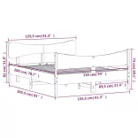 viaszbarna tömör fenyőfa ágy matrac nélkül 150 x 200 cm