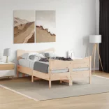 tömör fenyőfa ágykeret ágy matrac nélkül 120 x 200 cm