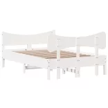 fehér tömör fenyőfa ágy matrac nélkül 120 x 200 cm