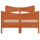 viaszbarna tömör fenyőfa ágy matrac nélkül 120 x 200 cm