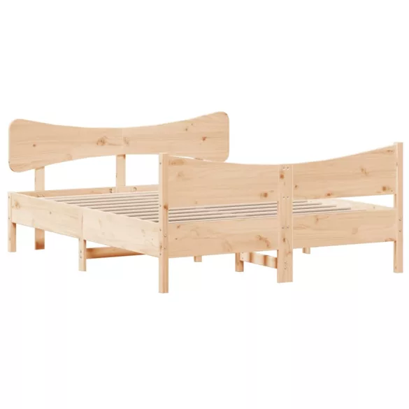tömör fenyőfa ágy matrac nélkül 135 x 190 cm