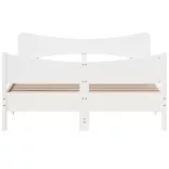 fehér tömör fenyőfa ágy matrac nélkül 135 x 190 cm