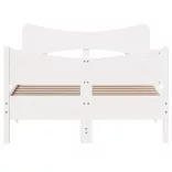 fehér tömör fenyőfa ágy matrac nélkül 120 x 190 cm