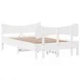 fehér tömör fenyőfa ágy matrac nélkül 120 x 190 cm