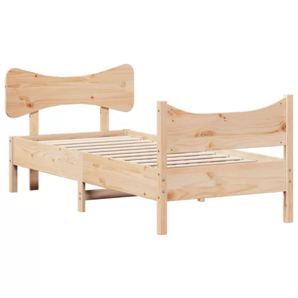 tömör fenyőfa ágy matrac nélkül 75 x 190 cm