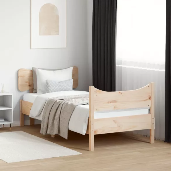 tömör fenyőfa ágy matrac nélkül 75 x 190 cm