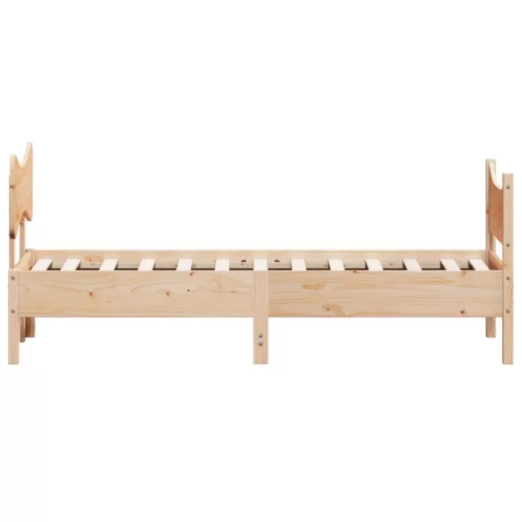 tömör fenyőfa ágy matrac nélkül 75 x 190 cm