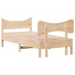 tömör fenyőfa ágy matrac nélkül 75 x 190 cm