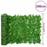 zöld leveles erkélyparaván 200 x 75 cm