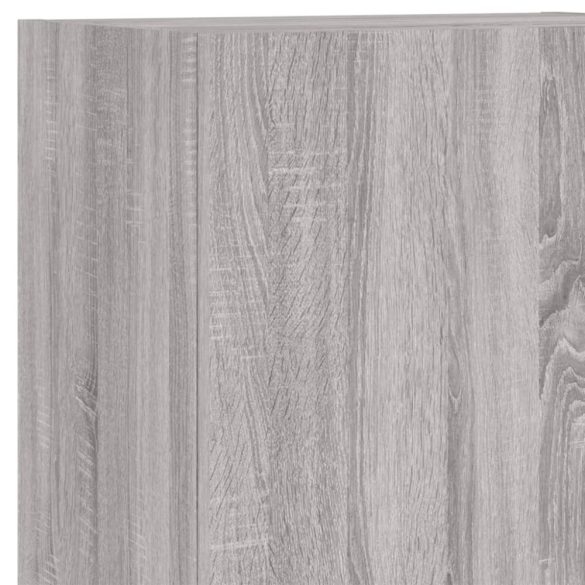 4 darab szürke sonoma színű szerelt fa fali TV-bútor