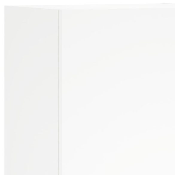 5 darab fehér szerelt fa falra szerelhető TV-bútor