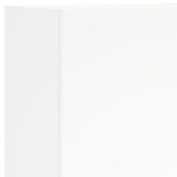 5 darab fehér szerelt fa falra szerelhető TV-bútor