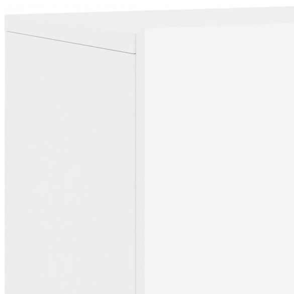 5 darab fehér szerelt fa falra szerelhető TV-bútor