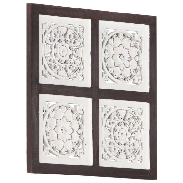 barna és fehér kézzel faragott fali panel MDF 40 x 40 x 1,5 cm