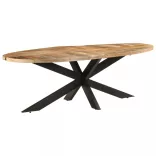 nyers mangófa étkezőasztal 240 x 100 x 75 cm